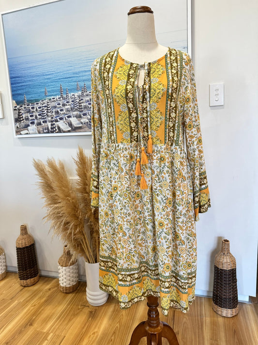 Dreamcatchere - Bohemian Dress - Size 8 - Autumn Tones