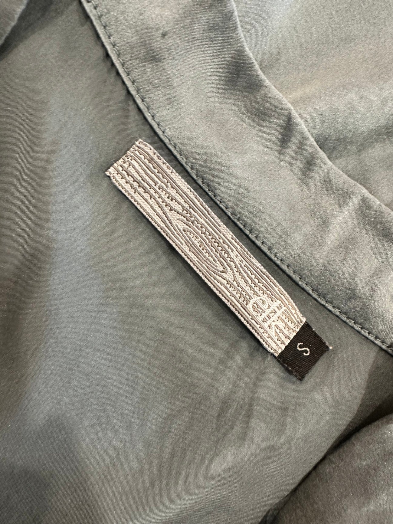 Elk - Dress - Small / Medium - Grey / Green - 100% Silk