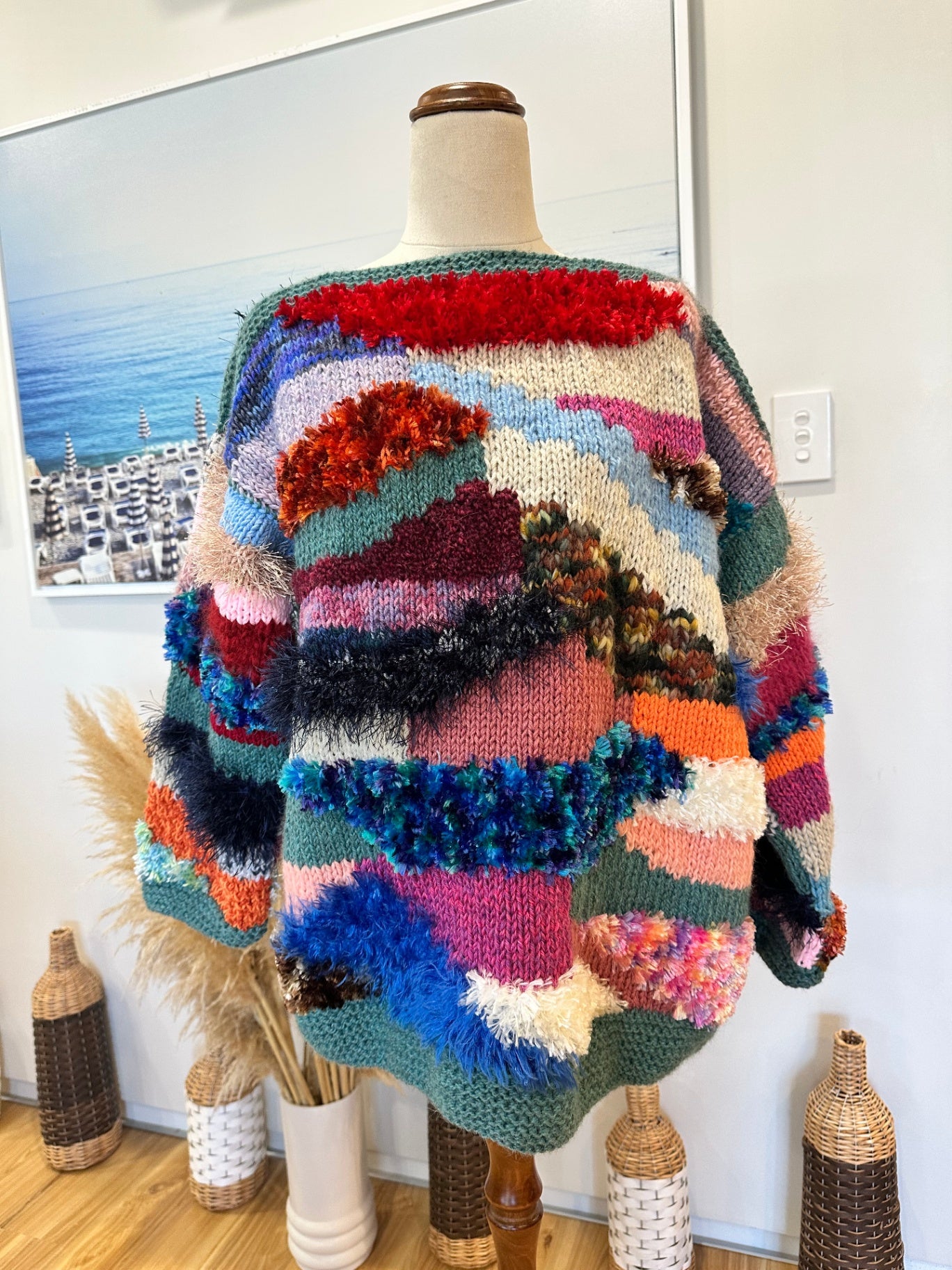 NEW - Made in New Brighton - Hand Knitted Jumper - Small / Medium - One of a Kind