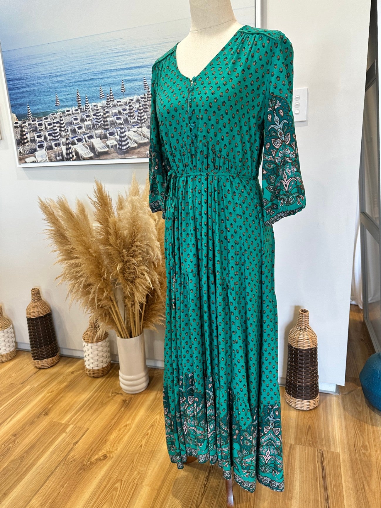 Jaase - Maxi Dress - Size Extra Small / Small - Jade- NEW