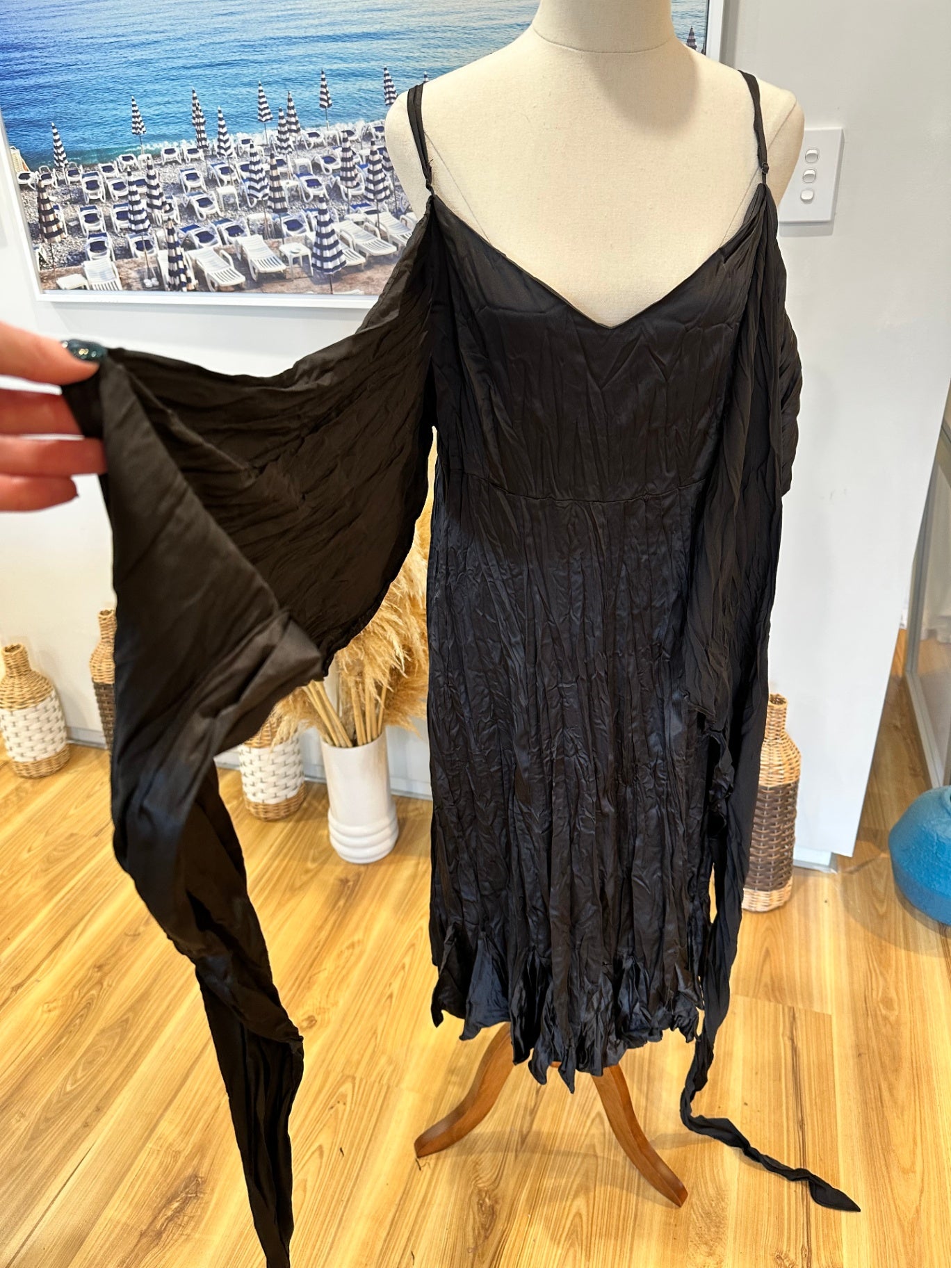Black Dress - Size 20 - Wraparound Bust - NEW
