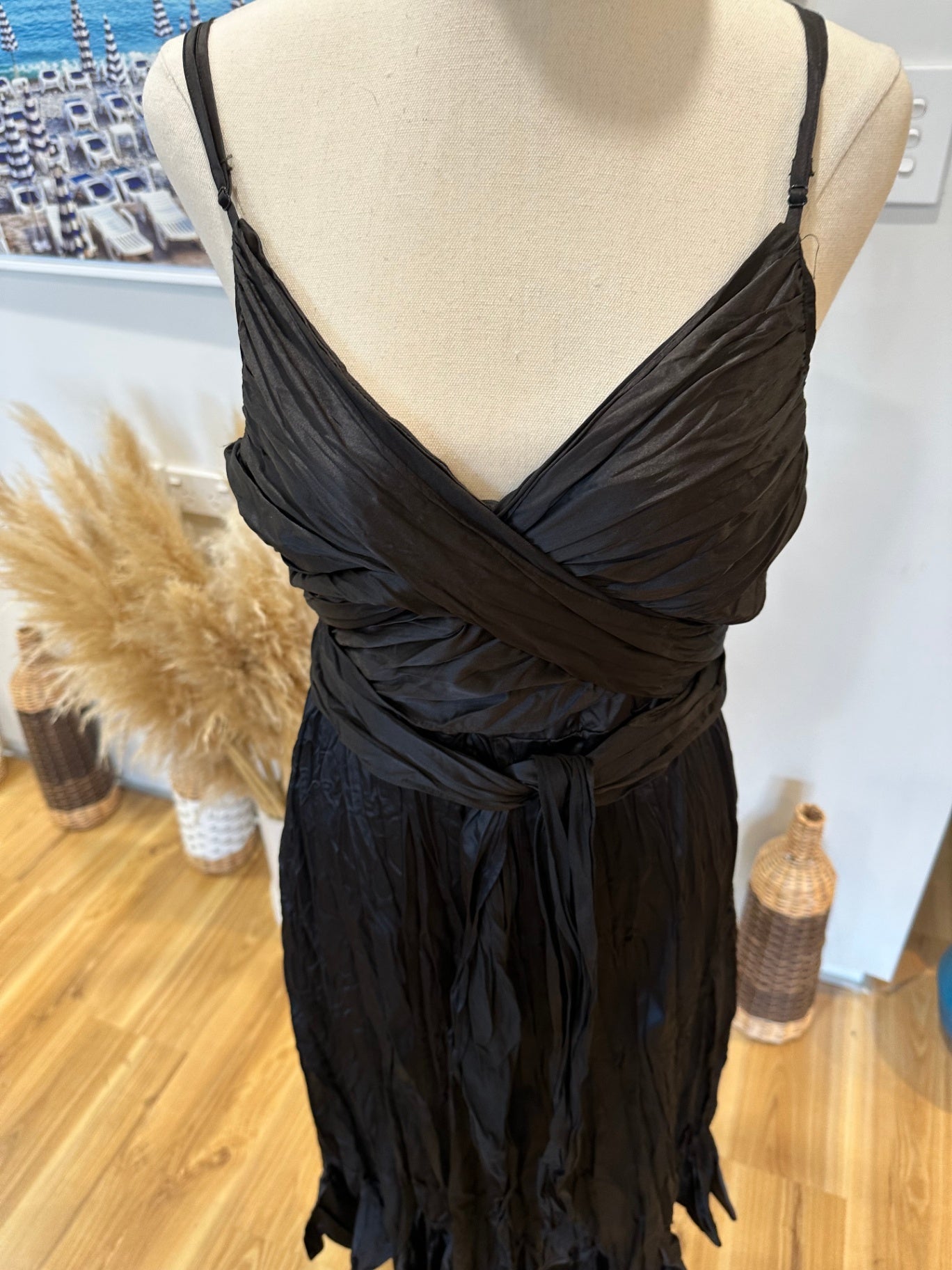 Black Dress - Size 20 - Wraparound Bust - NEW