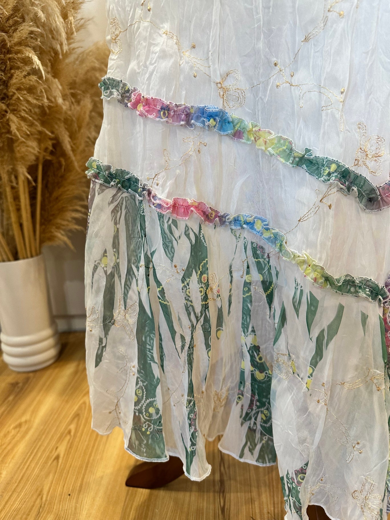 Fairy Inspired Skirt - Size 12 - White w Pastel Tones