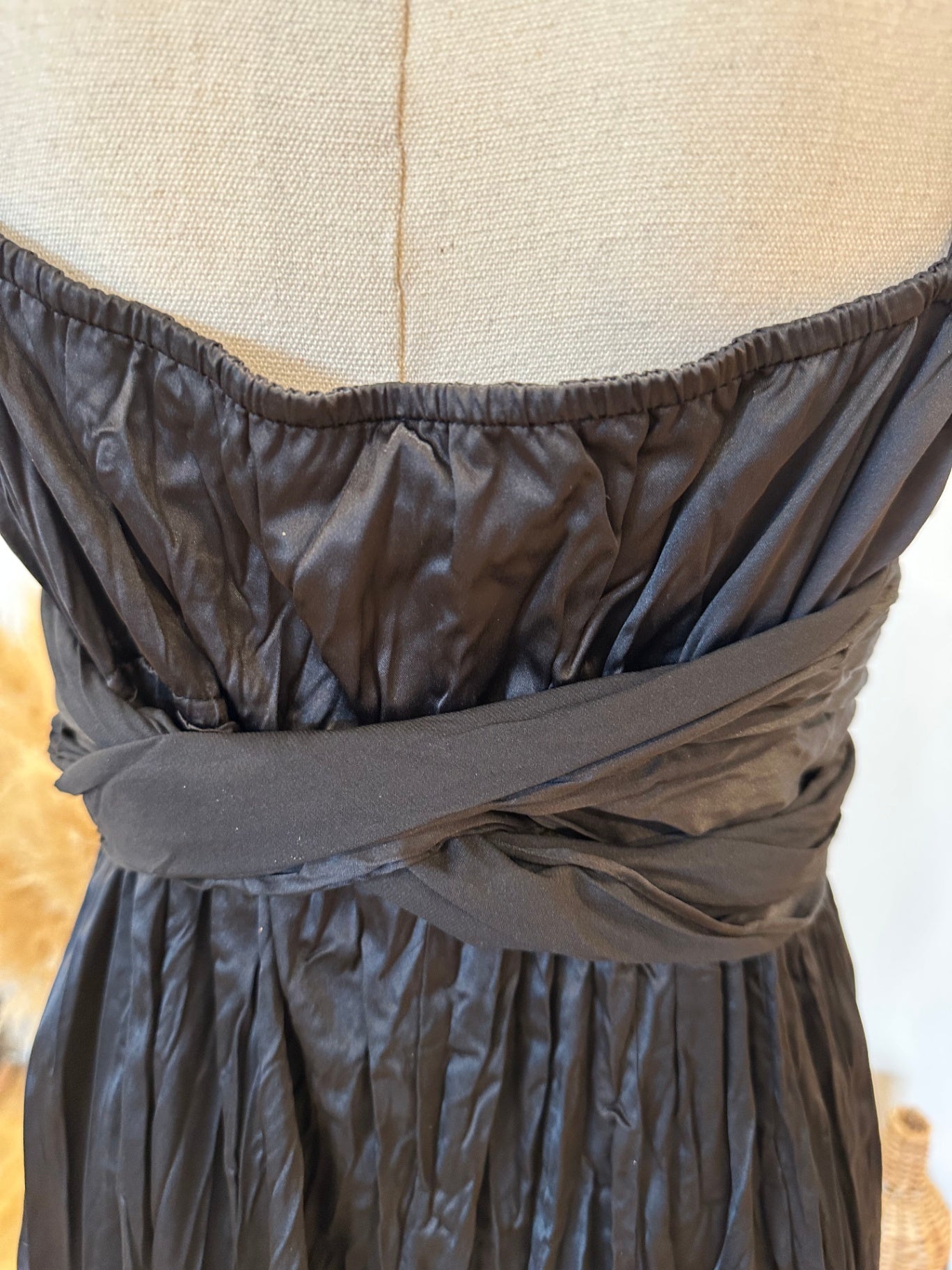 Black Dress - Size 20 - Wraparound Bust - NEW