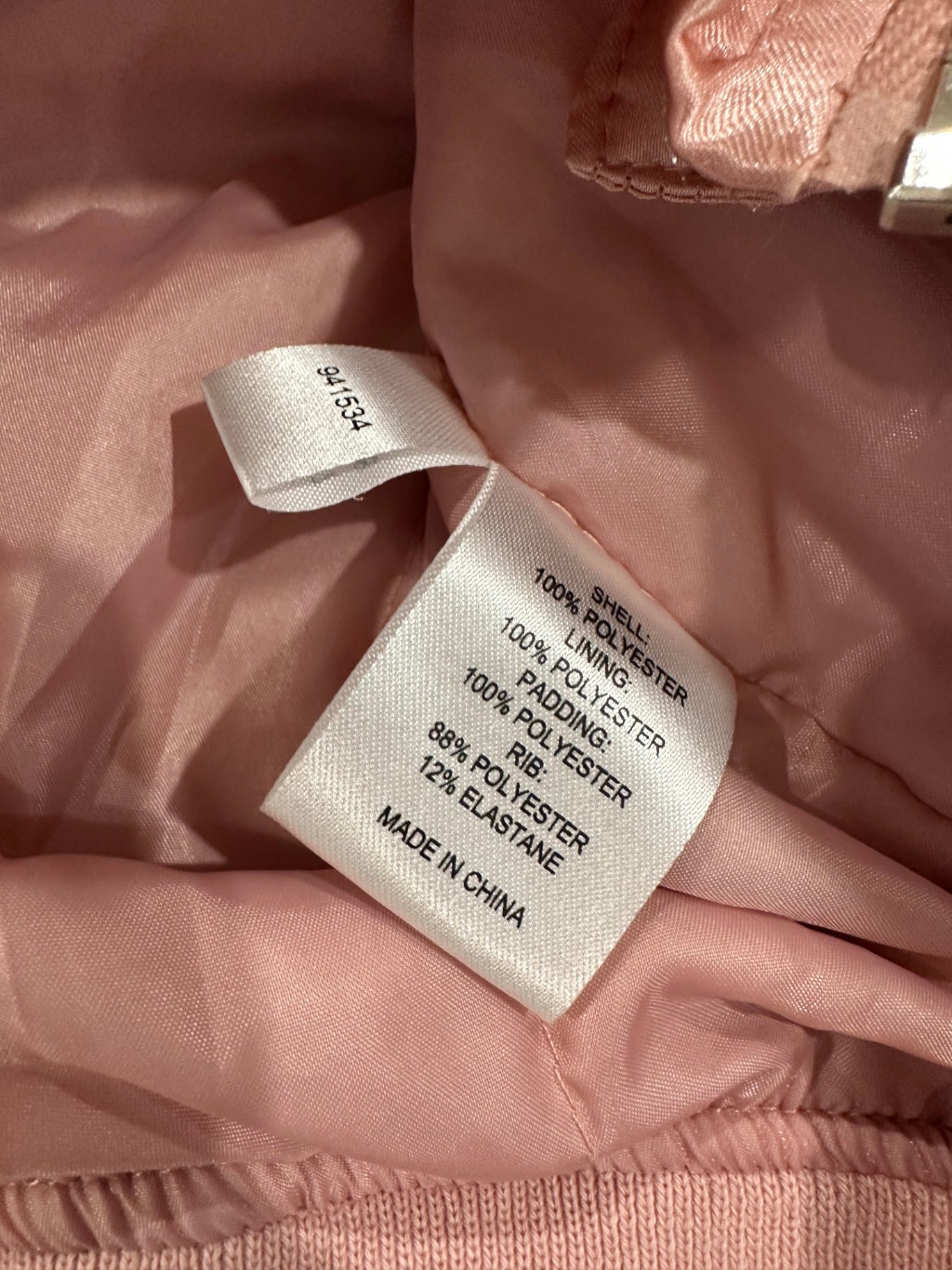 Jay Jays - Bomber Jacket - Satin Texture - Size 12 - Pale Pink