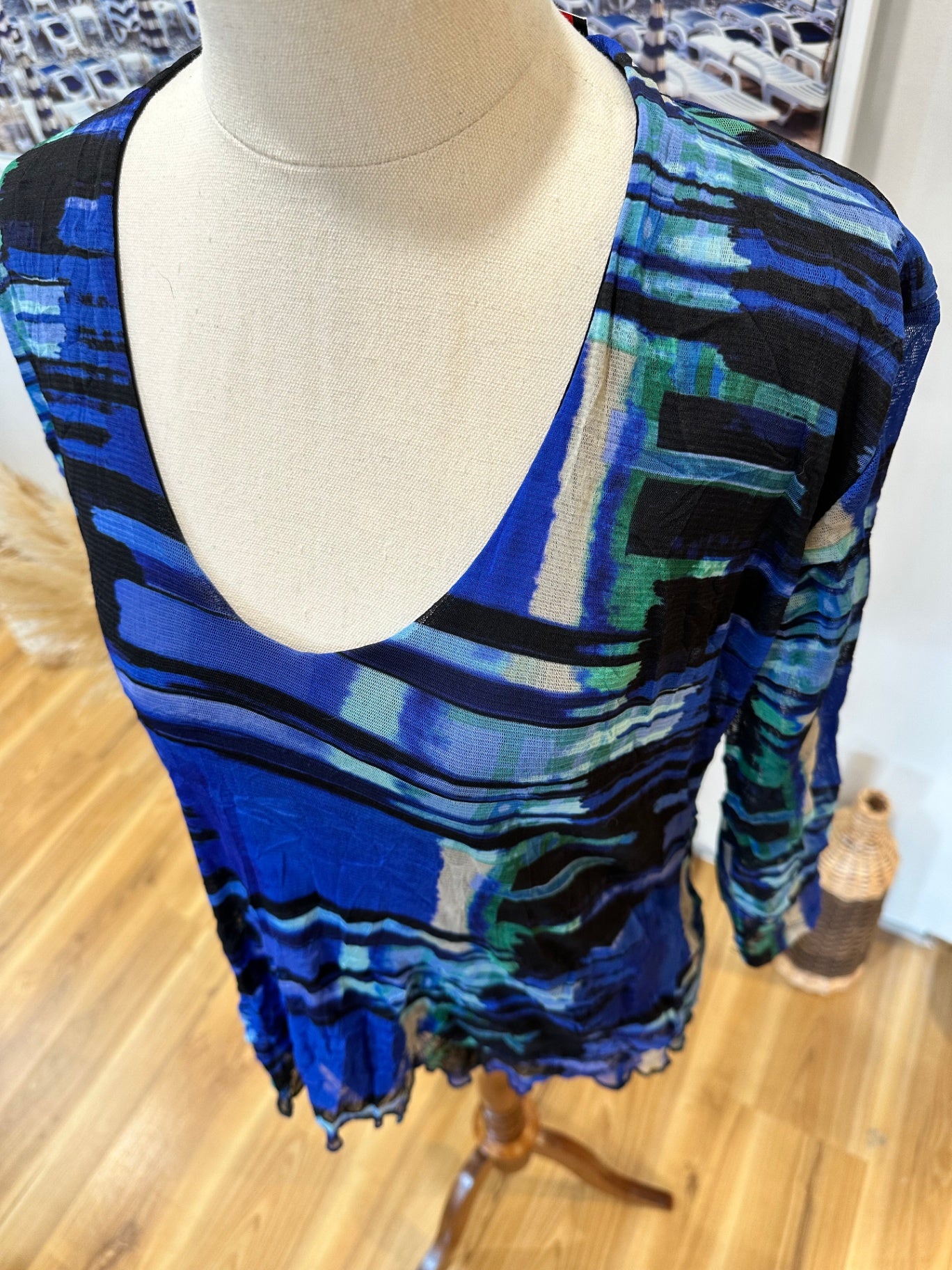 Blouse - Ocean Tones - Size 8 - NEW
