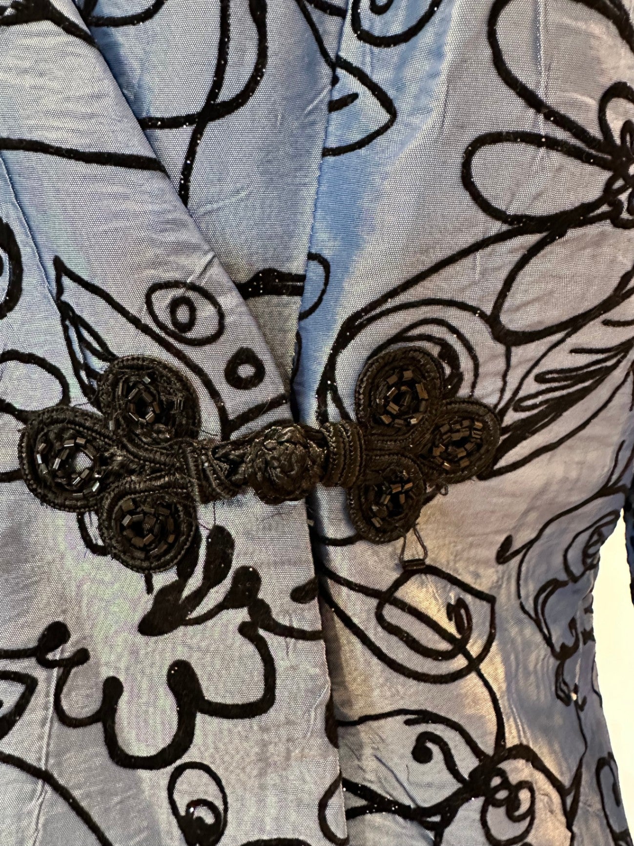 Liz Jordan - Evening Jacket - Size Large - Blue and black