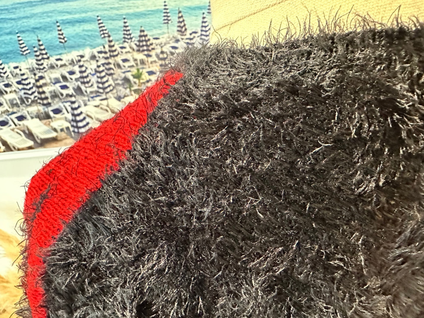 Textured Jumper - Size Small - Red and Black