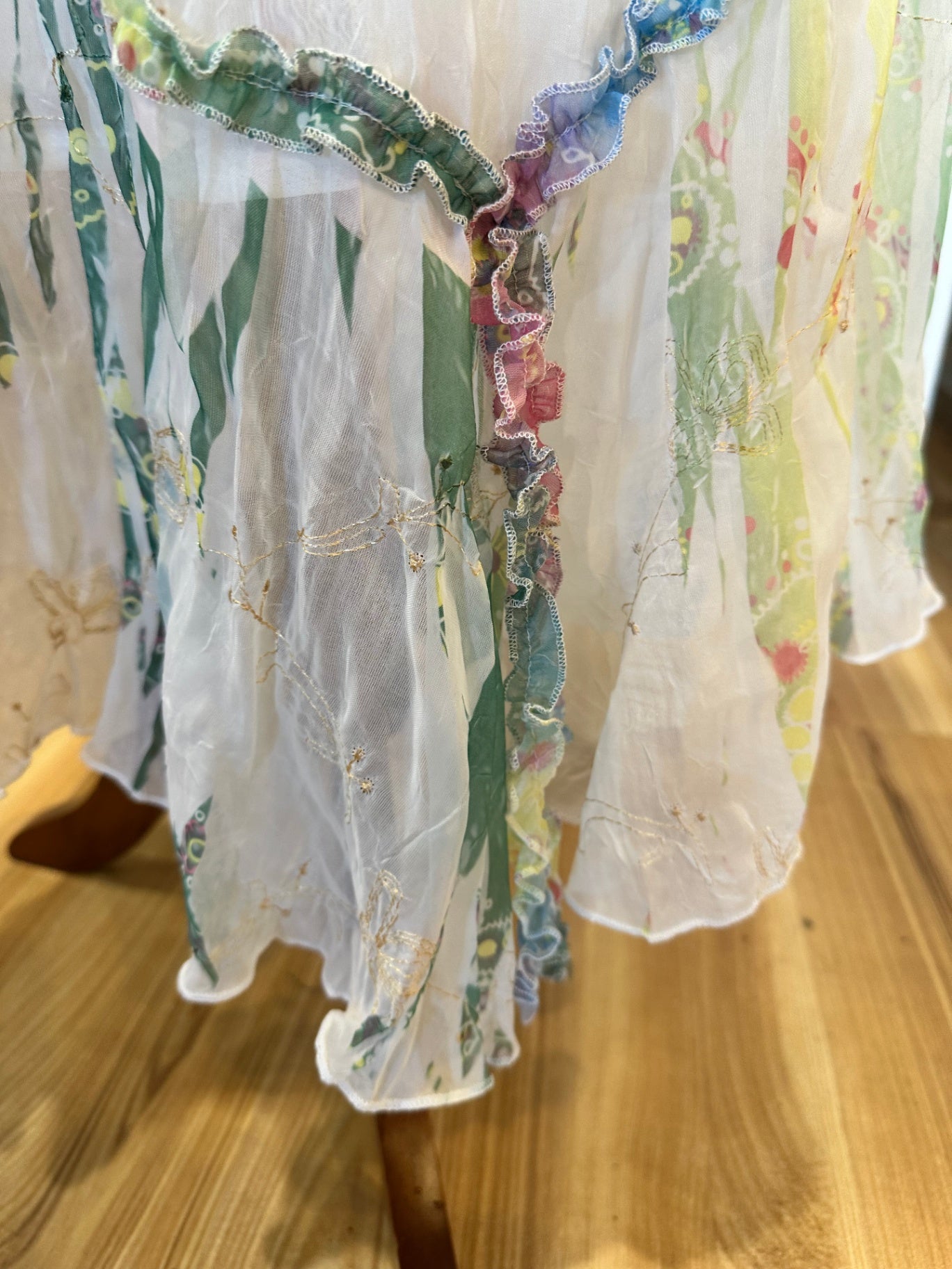 Fairy Inspired Skirt - Size 12 - White w Pastel Tones