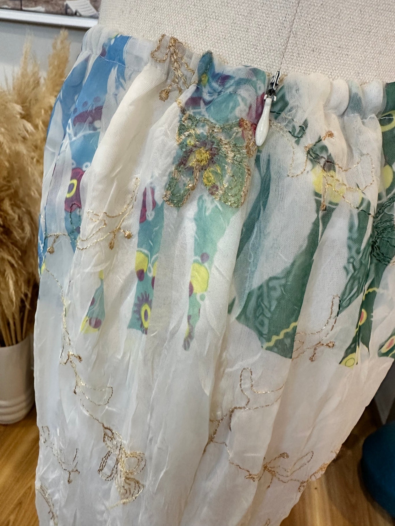 Fairy Inspired Skirt - Size 12 - White w Pastel Tones