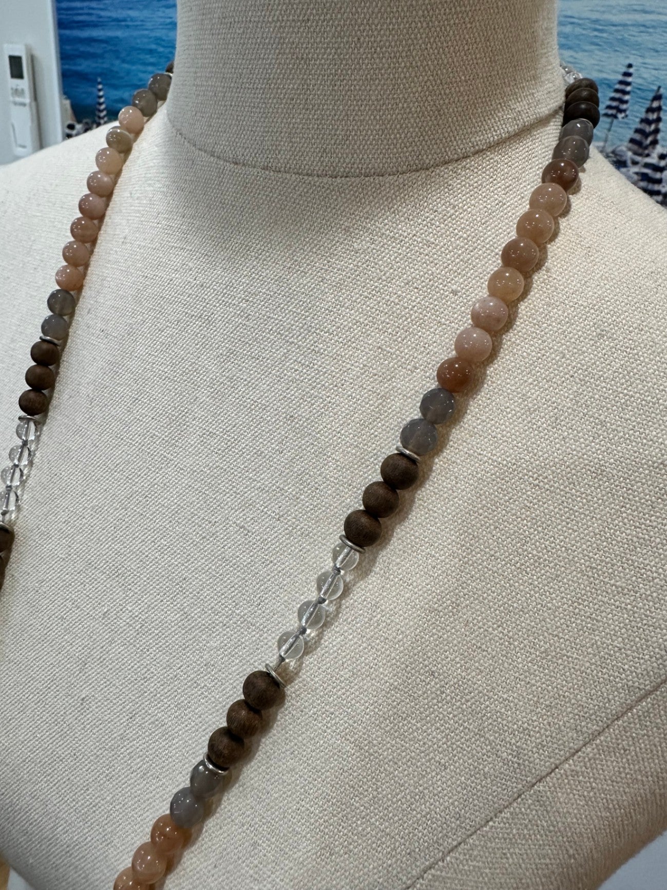 Bohemian necklace - Long with sandstorm tones