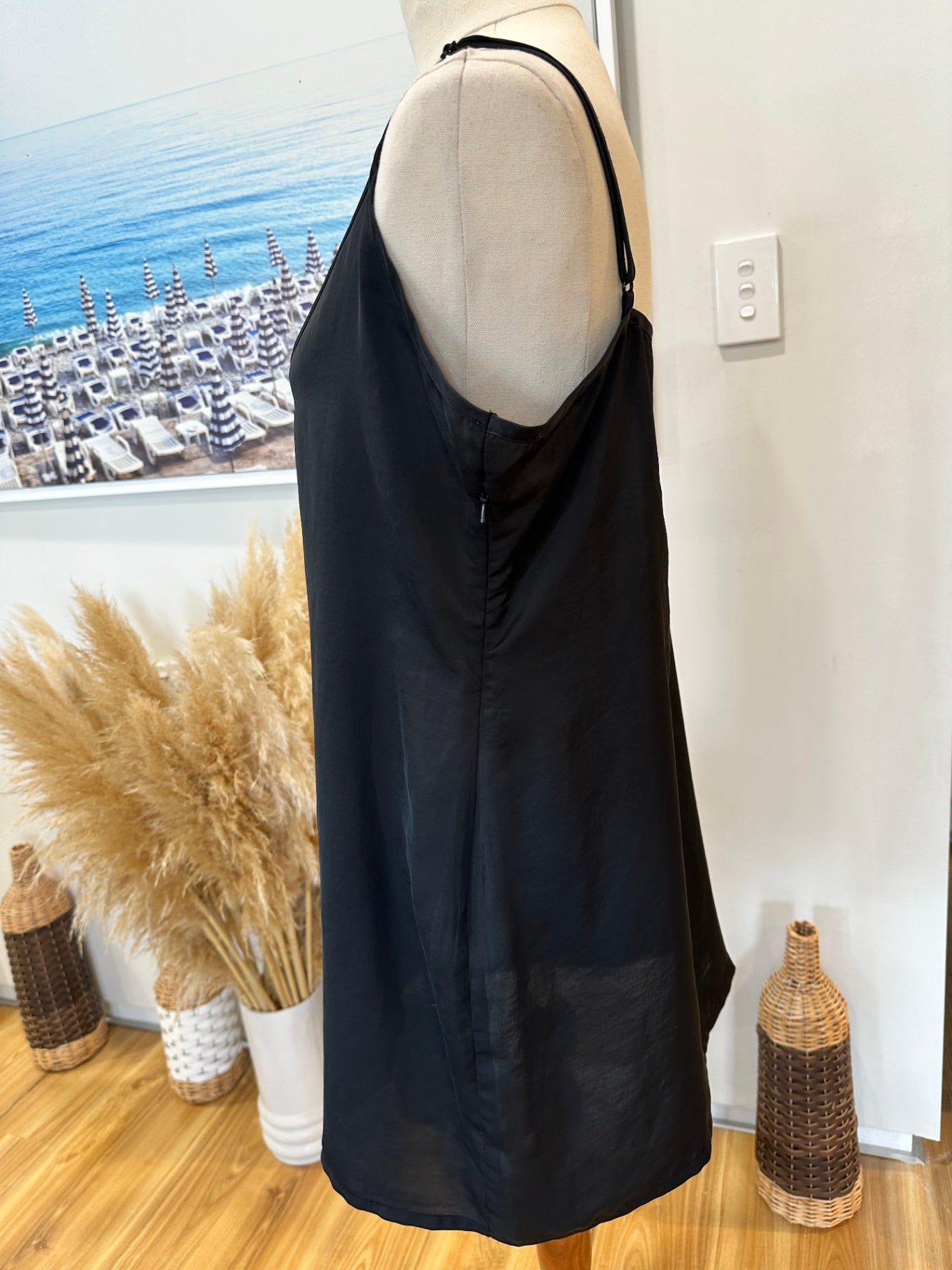 Blessed at the Meek - Slip Dress - Size 14 - Black
