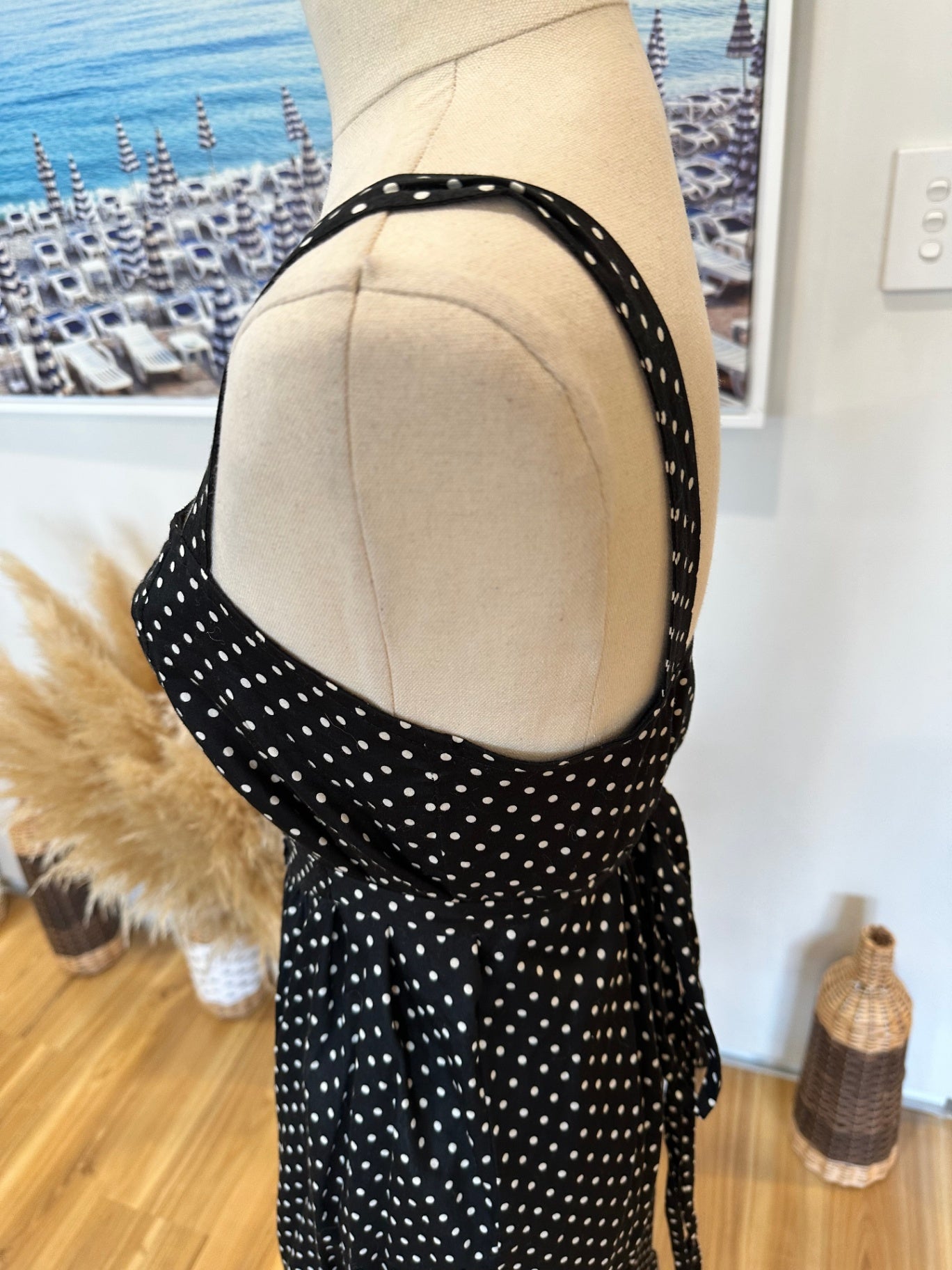 Deborah Sweeney Dress - Size 8 - Black and white Dots