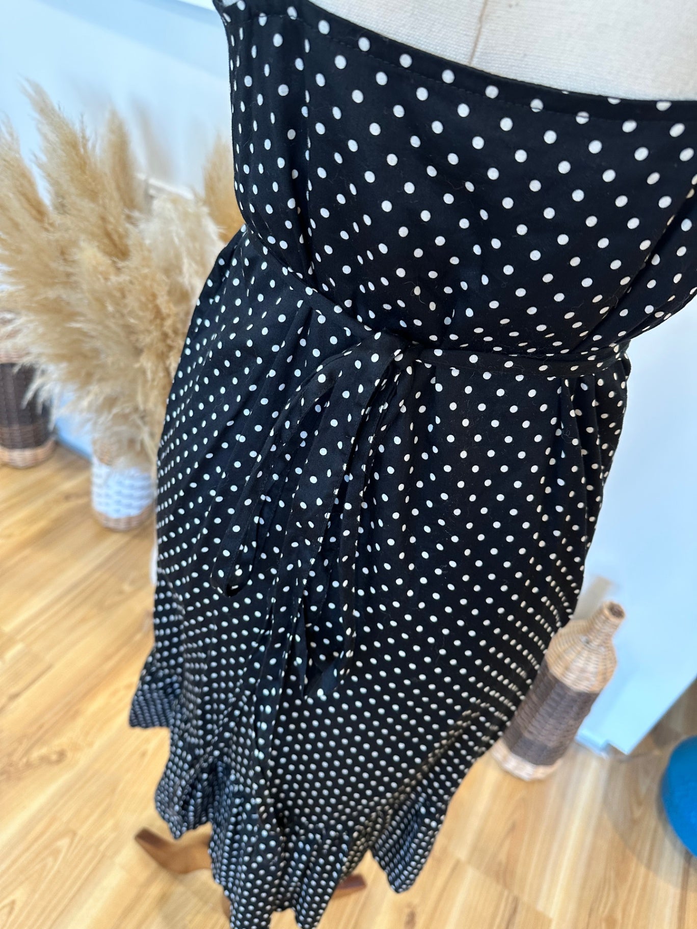 Deborah Sweeney Dress - Size 8 - Black and white Dots