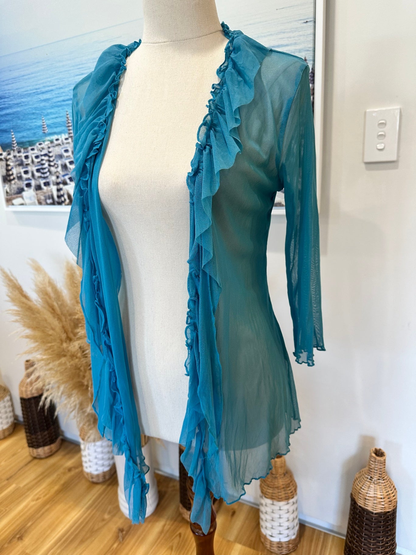 Vicky Vale - Lightweight Cardigan - Size 12 - Turquoise
