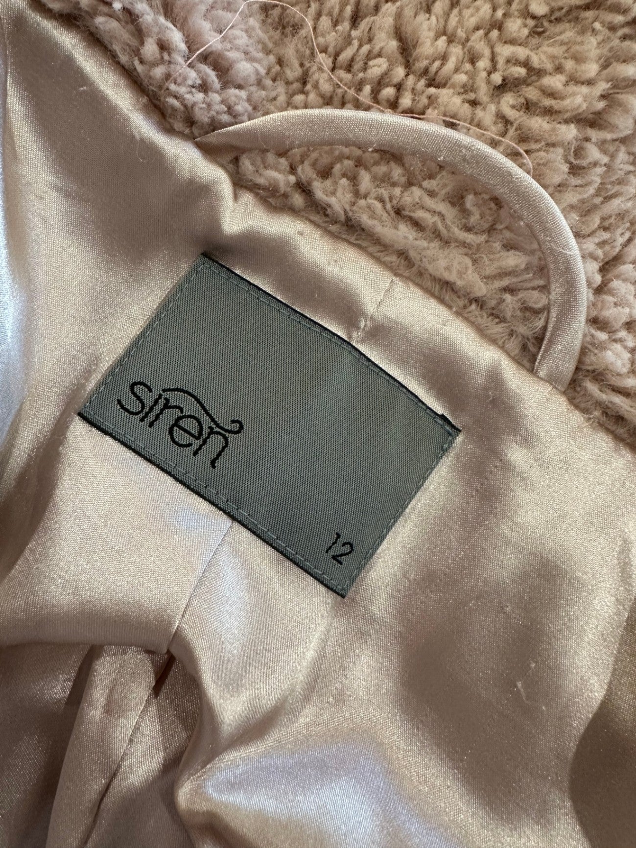 Siren - Teddy Coat - Size 12 - Pink