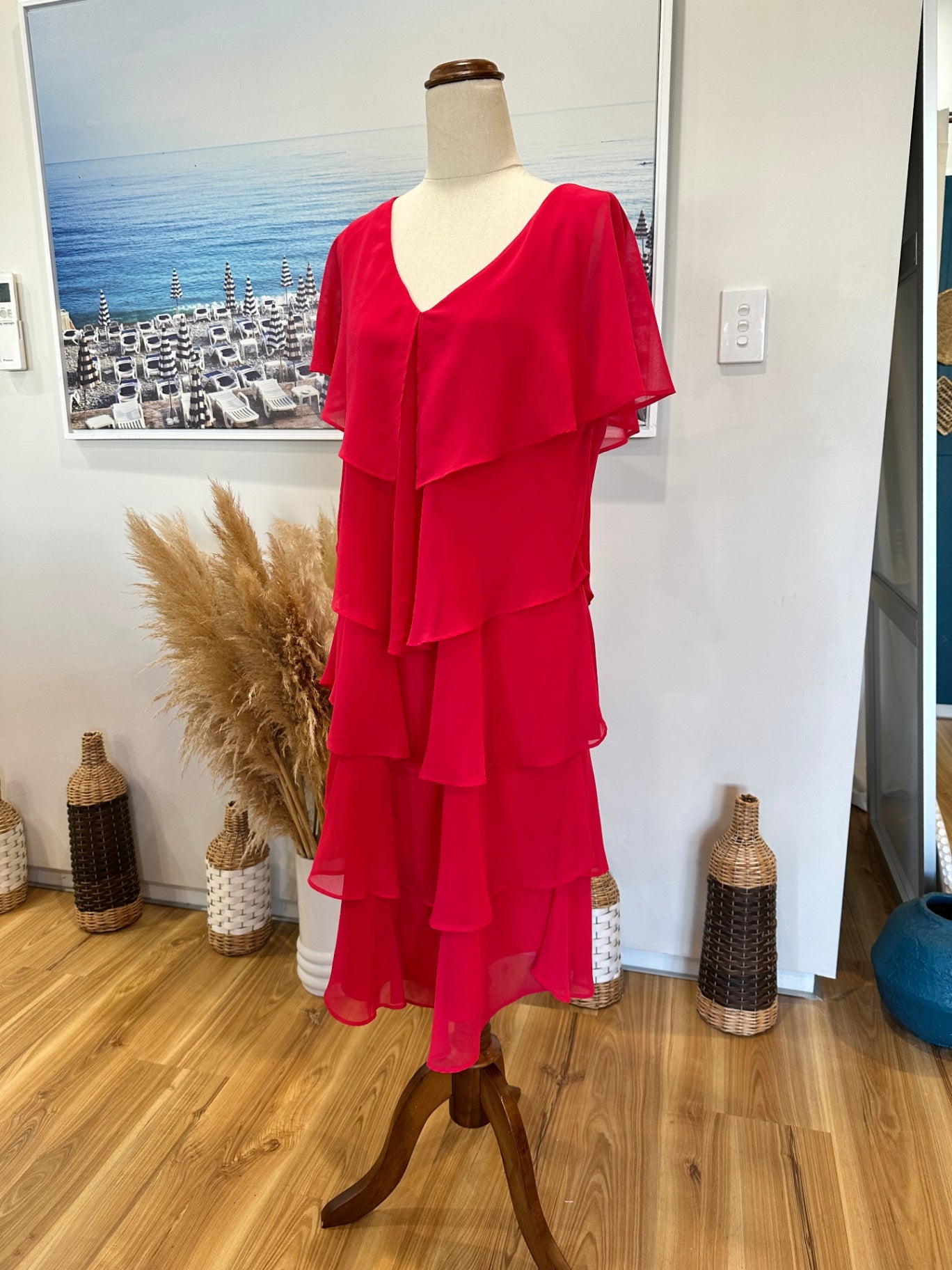 Ella J - Evening Dress - Size 12 - Hot Pink