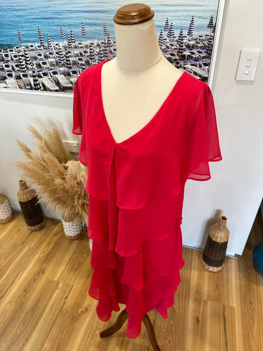 Ella J - Evening Dress - Size 12 - Hot Pink