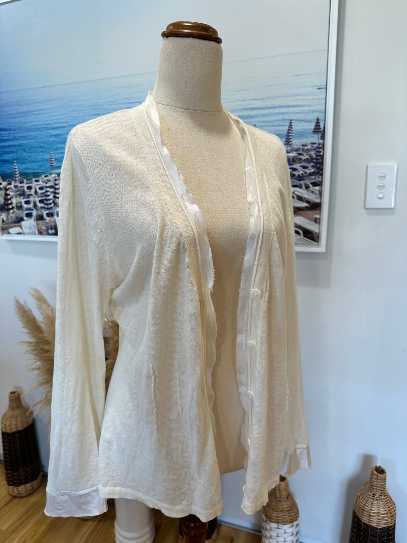 Sirocco - Cardigan - Size Large - Cream