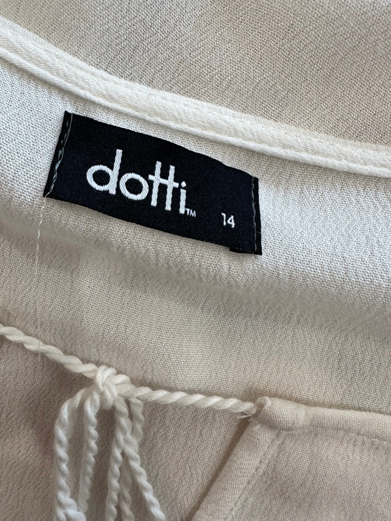 Dotti - Bohemian Blouse - Size 14 - White & Orange