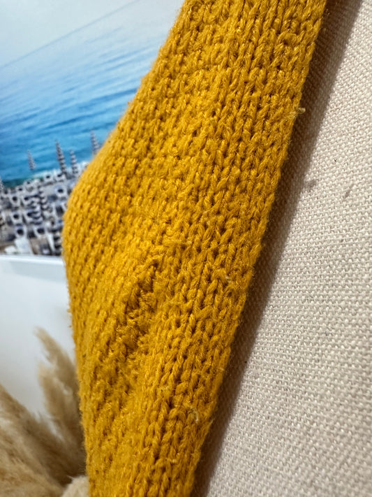 Hello Friday - Cardigan / Shrug - One Size - Mustard yellow (some pilling)