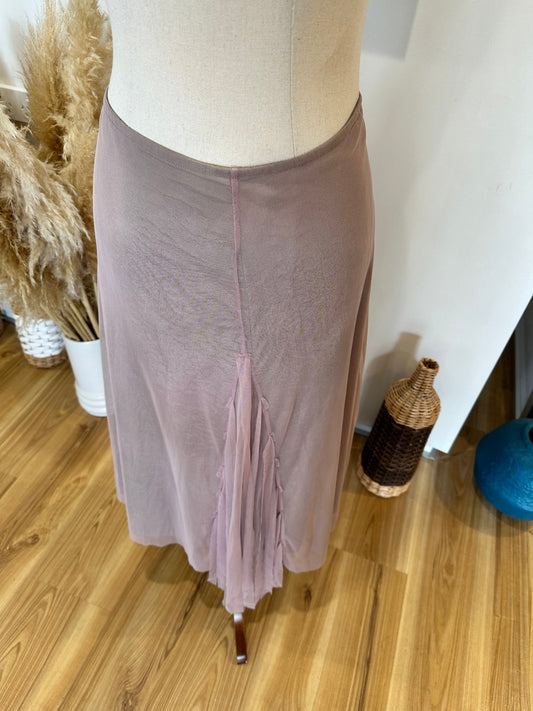 Eclipse - Bohemian Midi Skirt - Size 12 - Blush Pink