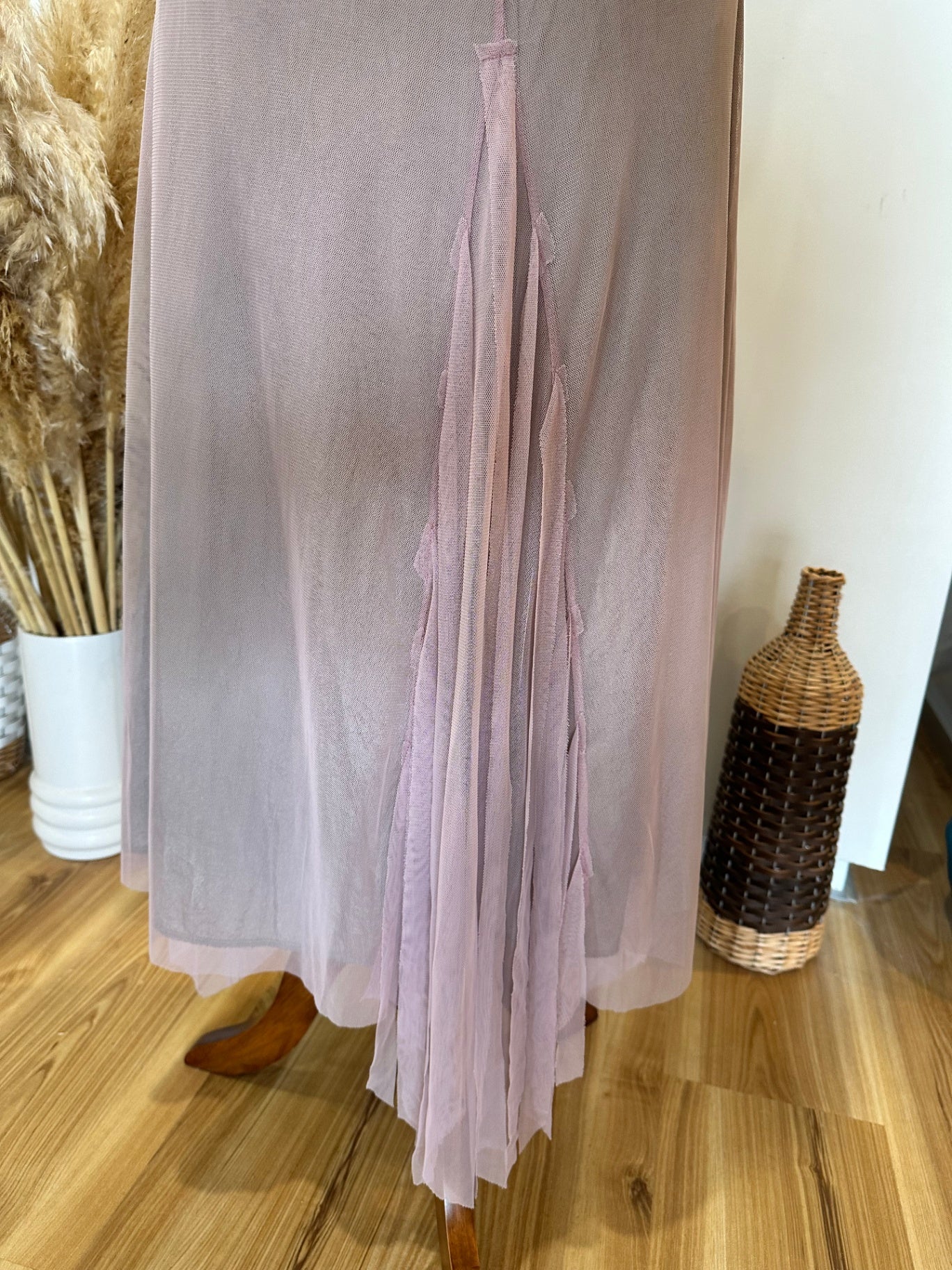 Eclipse - Bohemian Midi Skirt - Size 12 - Blush Pink