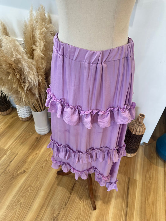 Lavender Midi Skirt - Large