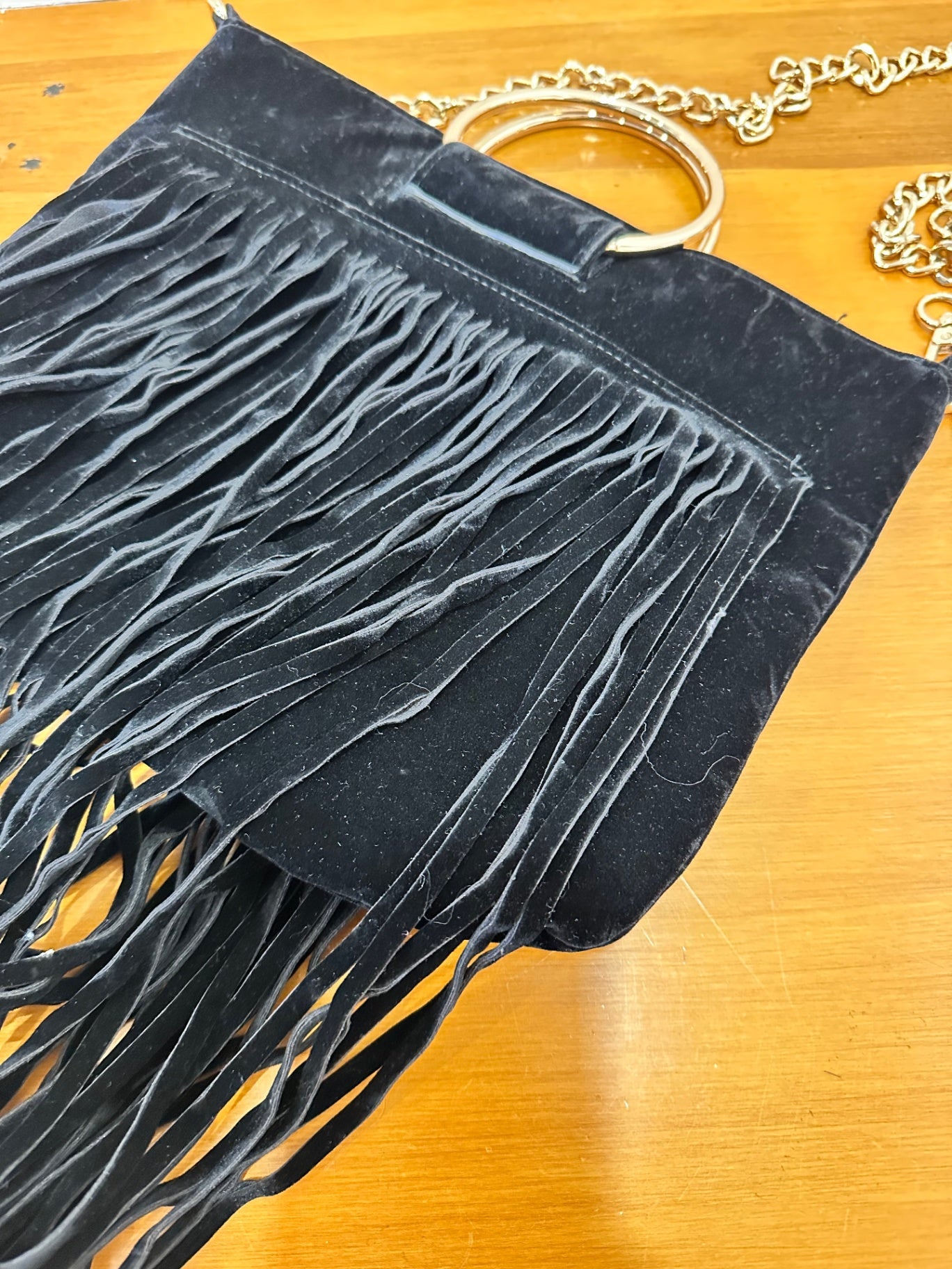 Bohemian Tassel Handbag - Velvet