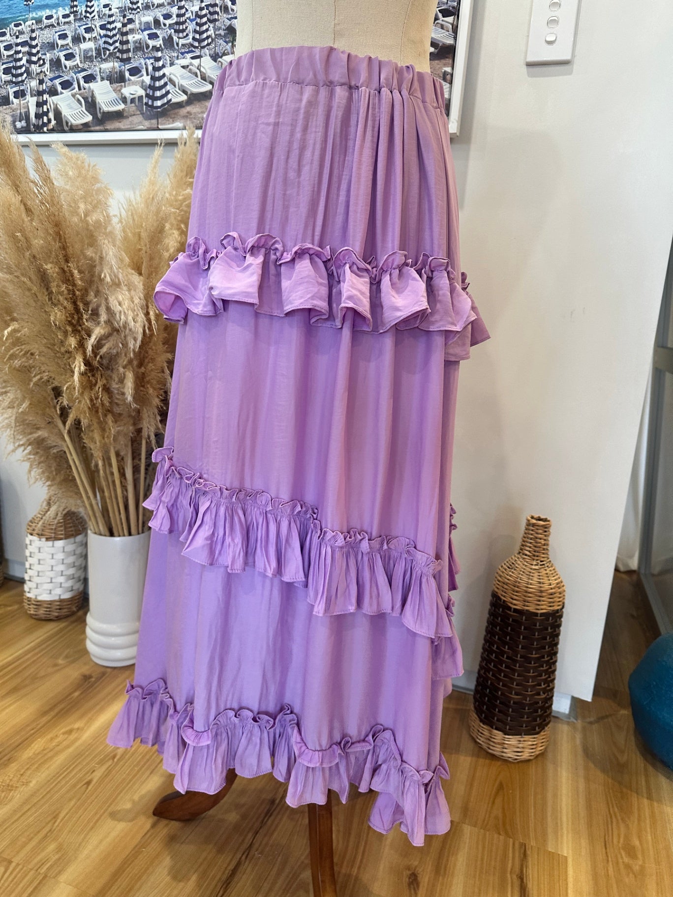 Lavender Midi Skirt - Large