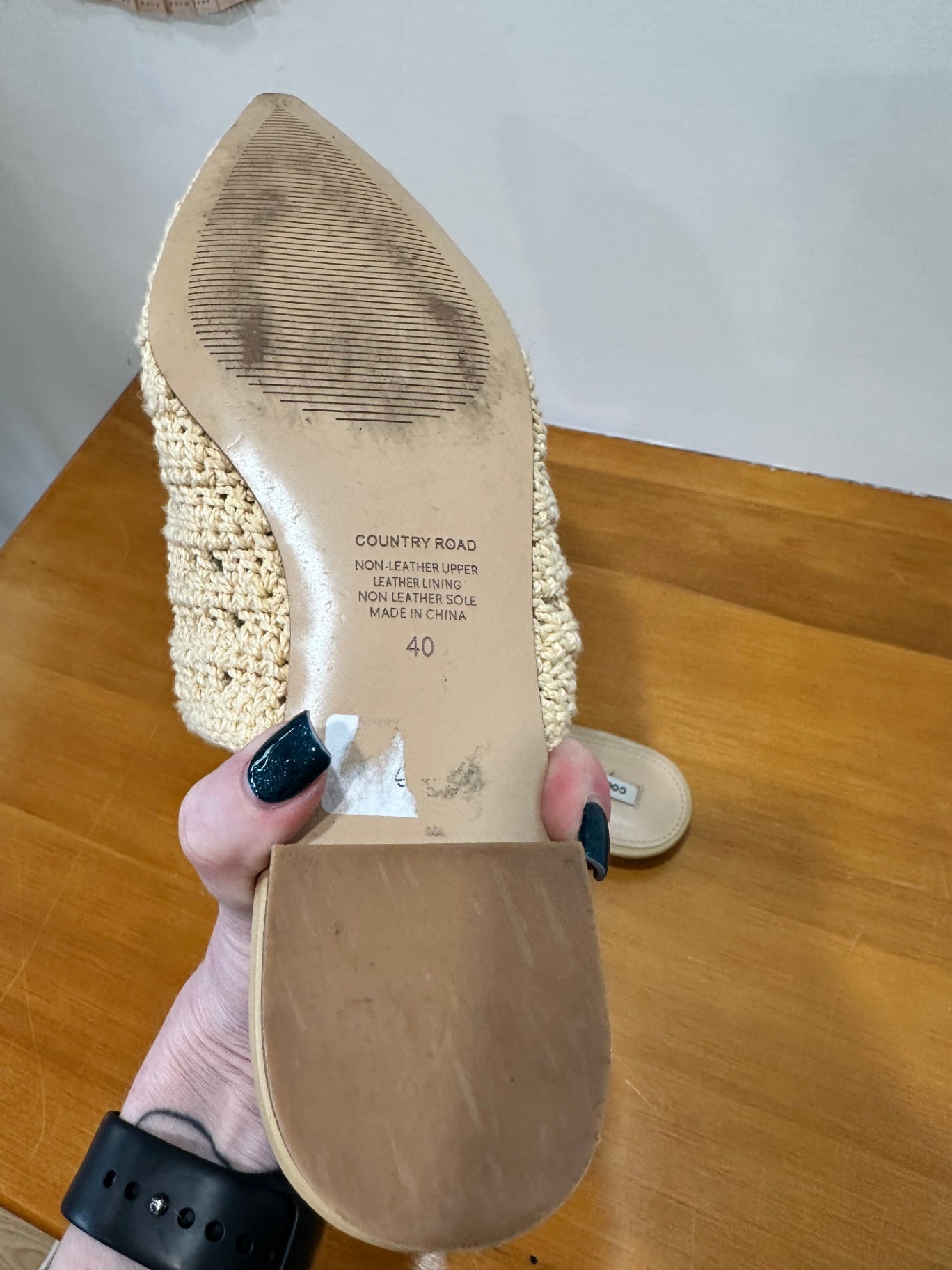 Country Road - Slip On Crochet Shoes - EU 40 - Beige