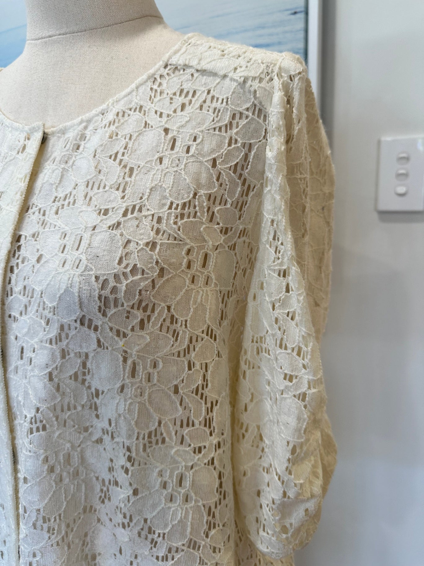 Table Eight - Lace Blouse - Large - Cream