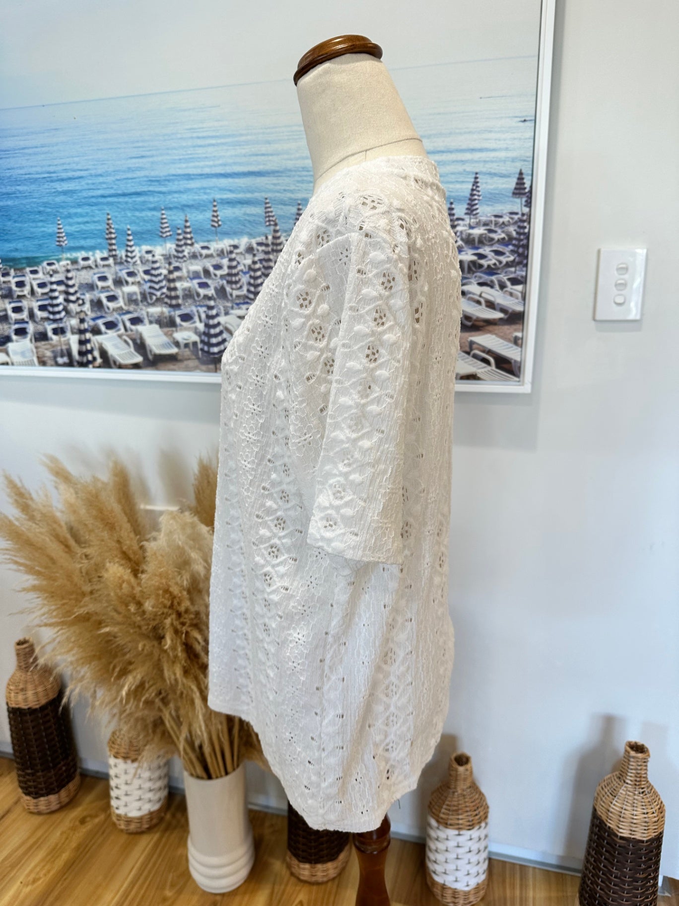 Lace Blouse - Large - White