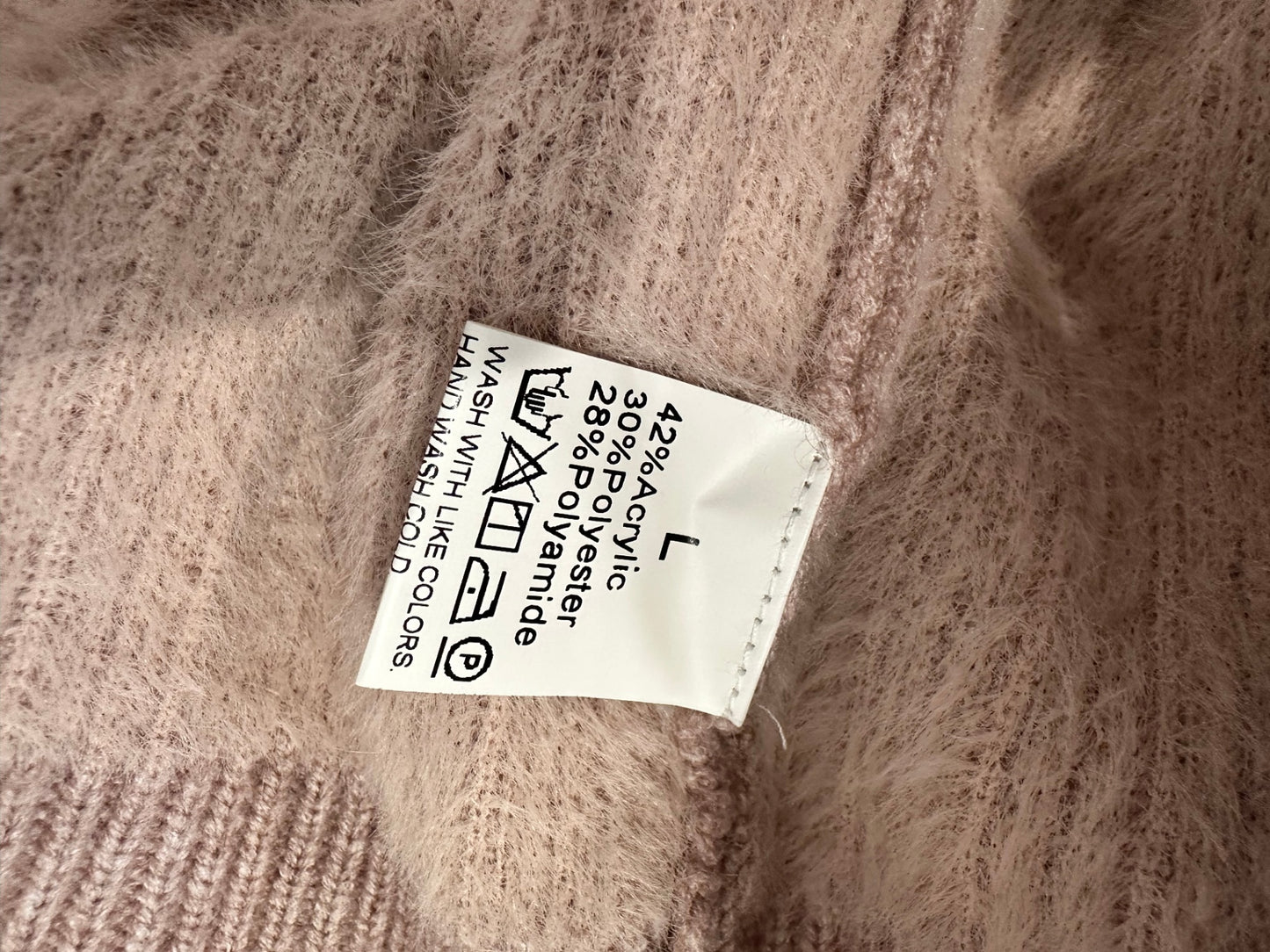 Jumper - Pink (fluffy inside) - Large