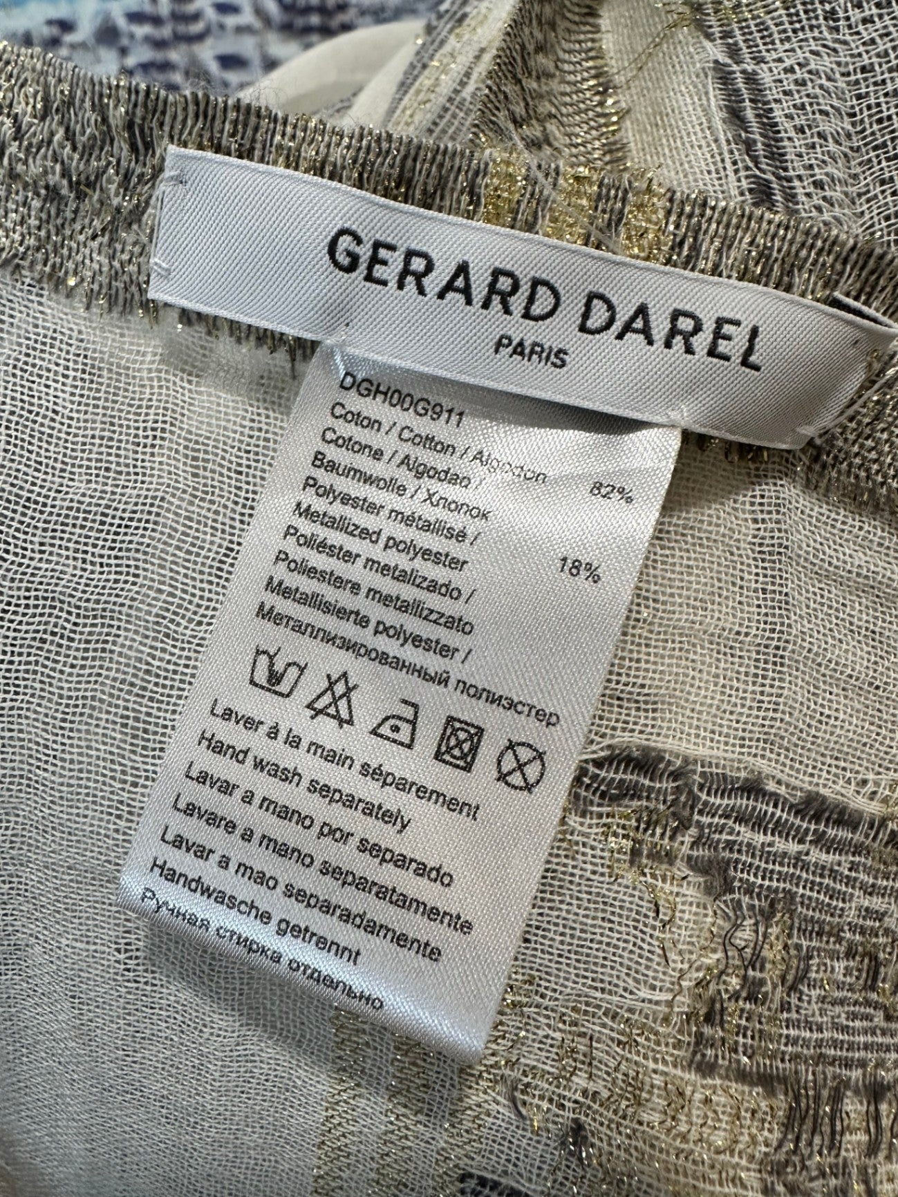 Gerard Daniel - Paris - Scarf - Beige with grey and gold accents