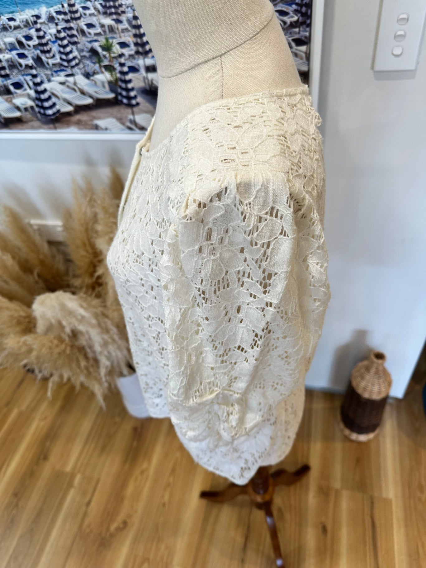 Table Eight - Lace Blouse - Large - Cream