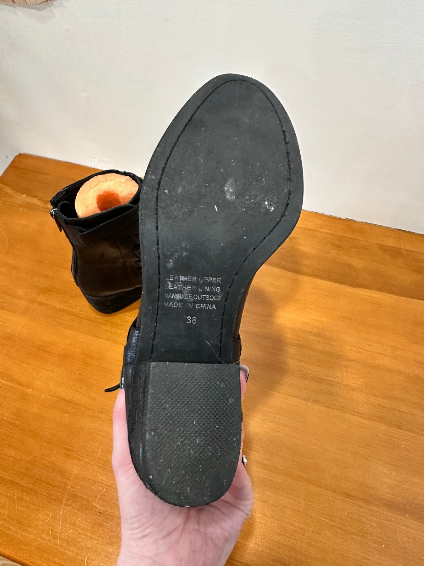 Midas - Black Leather Boots - Size EU 38