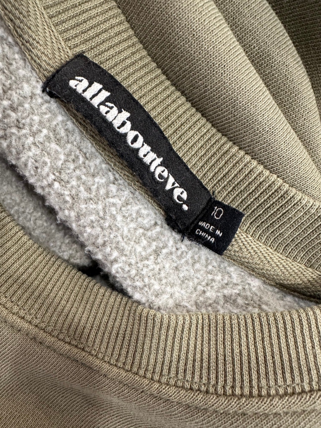 All About Eve - Sweatshirt - Size 10 - Olive Green