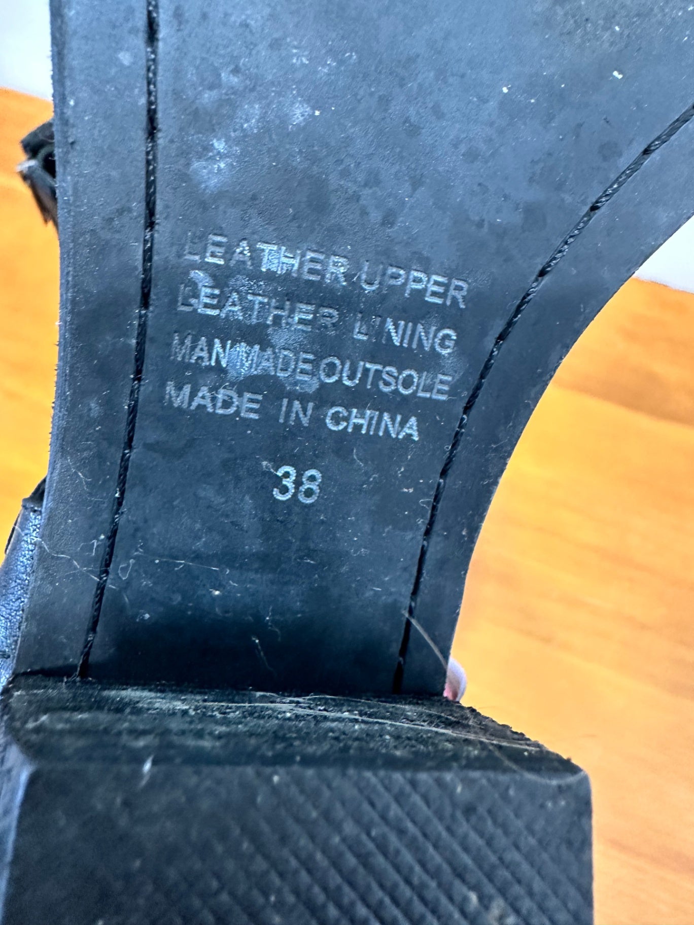 Midas - Black Leather Boots - Size EU 38