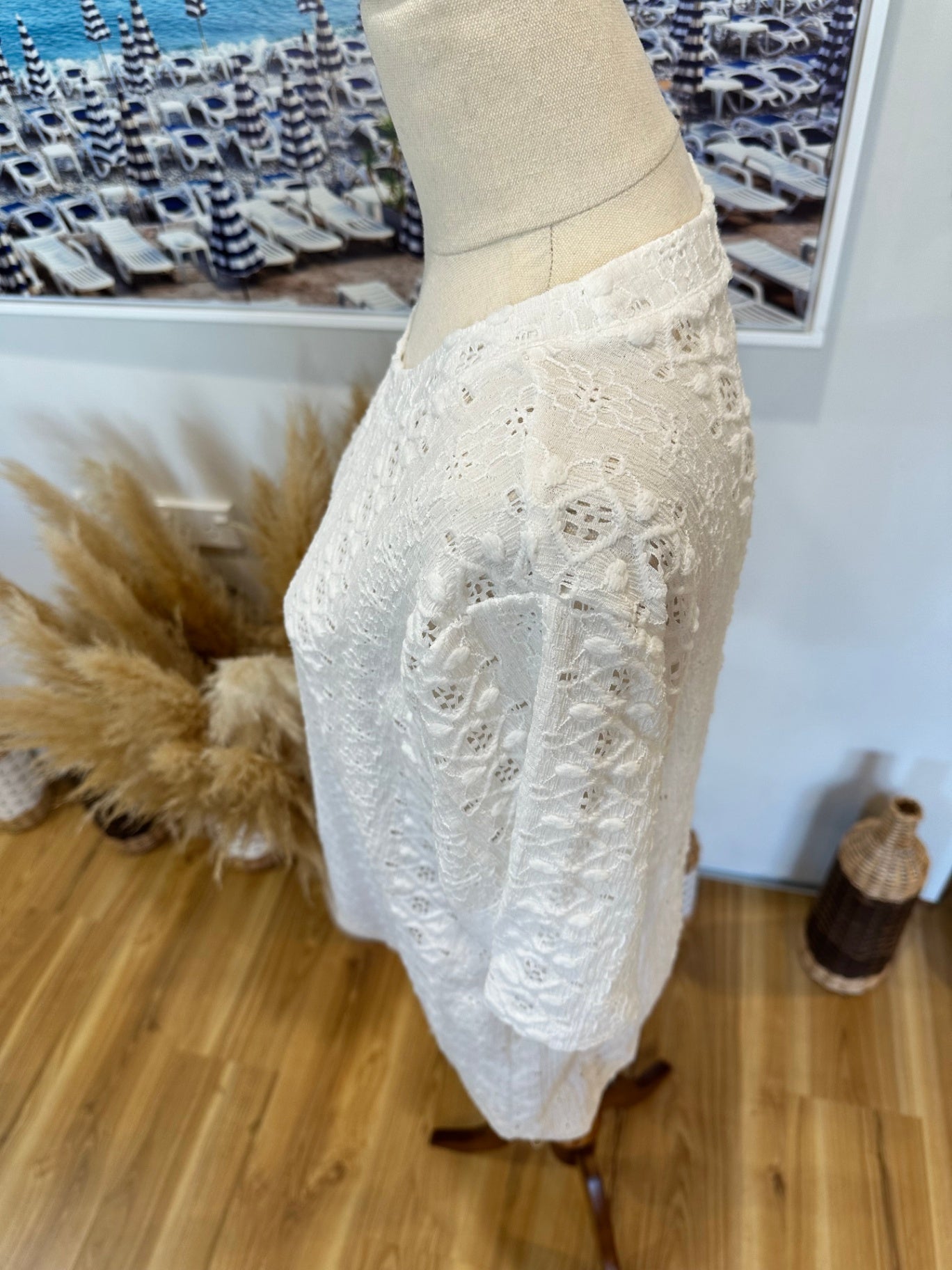 Lace Blouse - Large - White