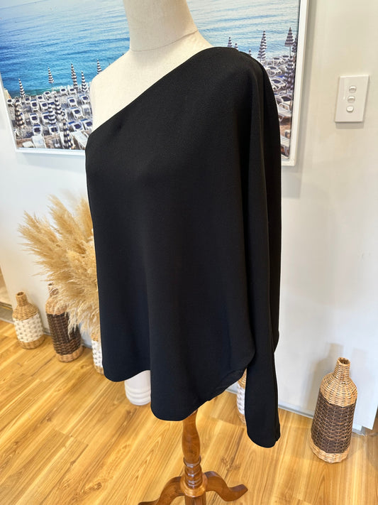 Country Road - One Shoulder Top - Extra Large - Black