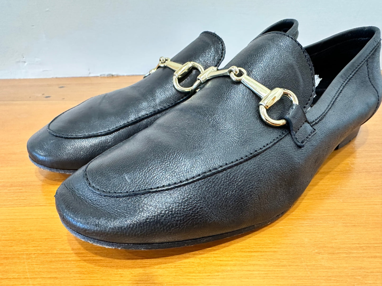 Kathryn Wilson - Black Leather Loafers - Size 39