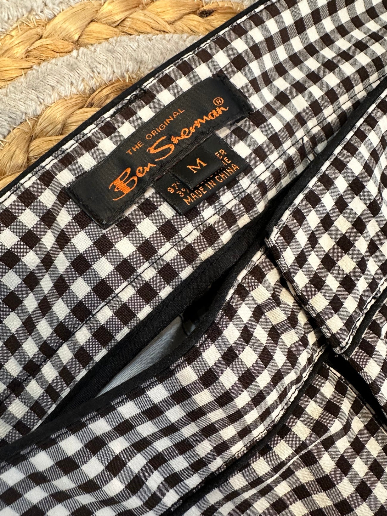 Ben Sherman - Pants - Medium - Black and White Gingham