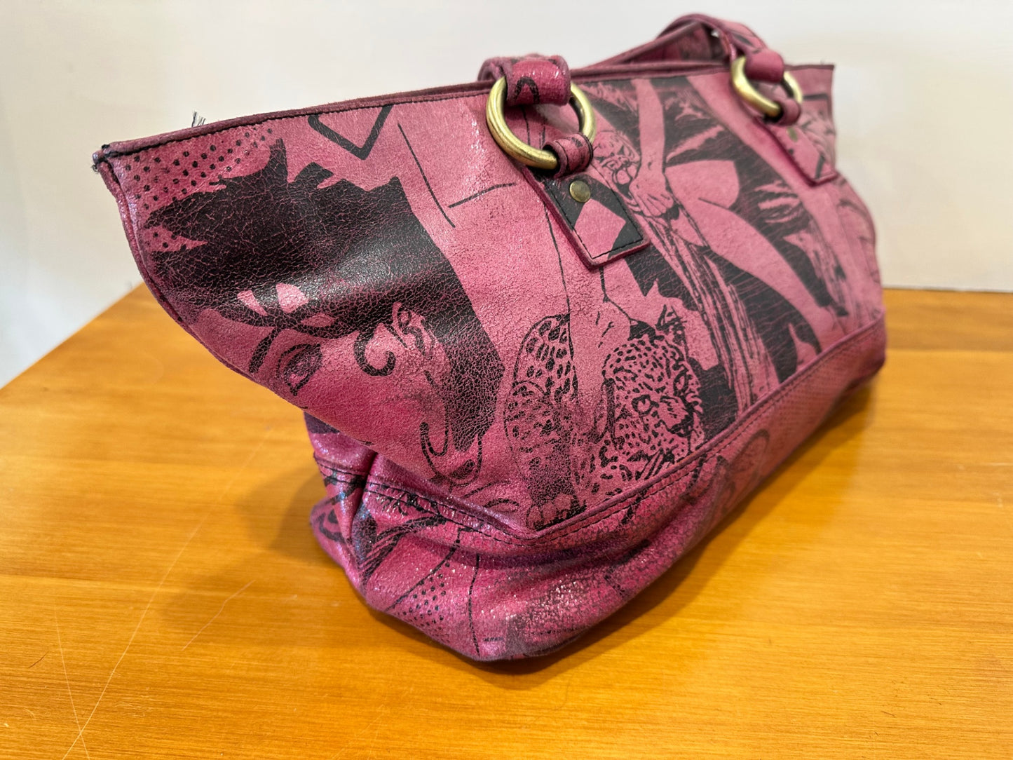 Vintage - Florian Handbag - Pink w Seductress Imagery