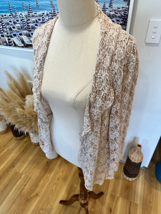 Kamiko Cardigan - Size 14 - Beige