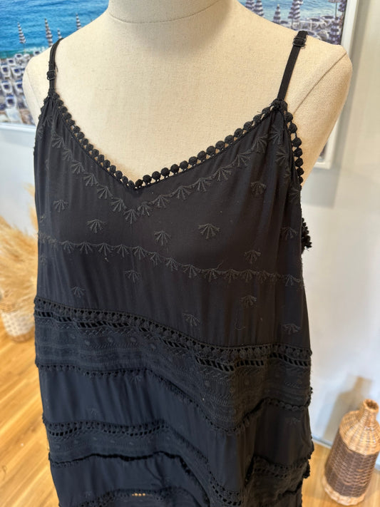 Decjuba - Bohemian Summer Dress - Large - Black