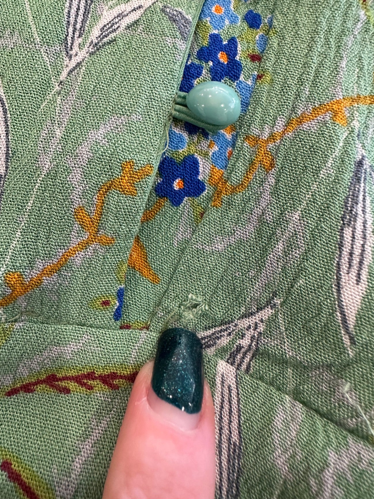 Bohemian Dress - Large - Green / Mustard / Blue