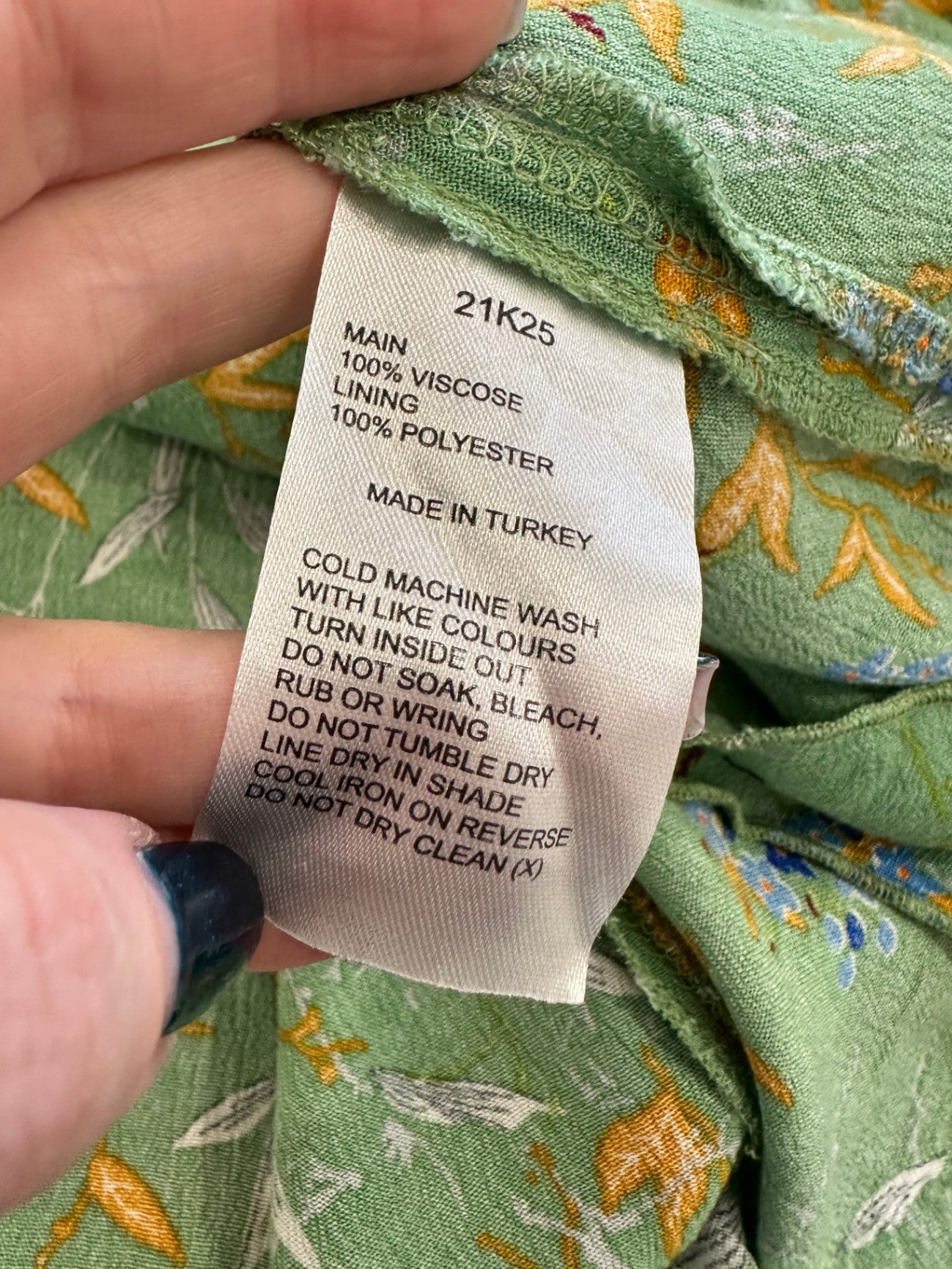 Bohemian Dress - Large - Green / Mustard / Blue