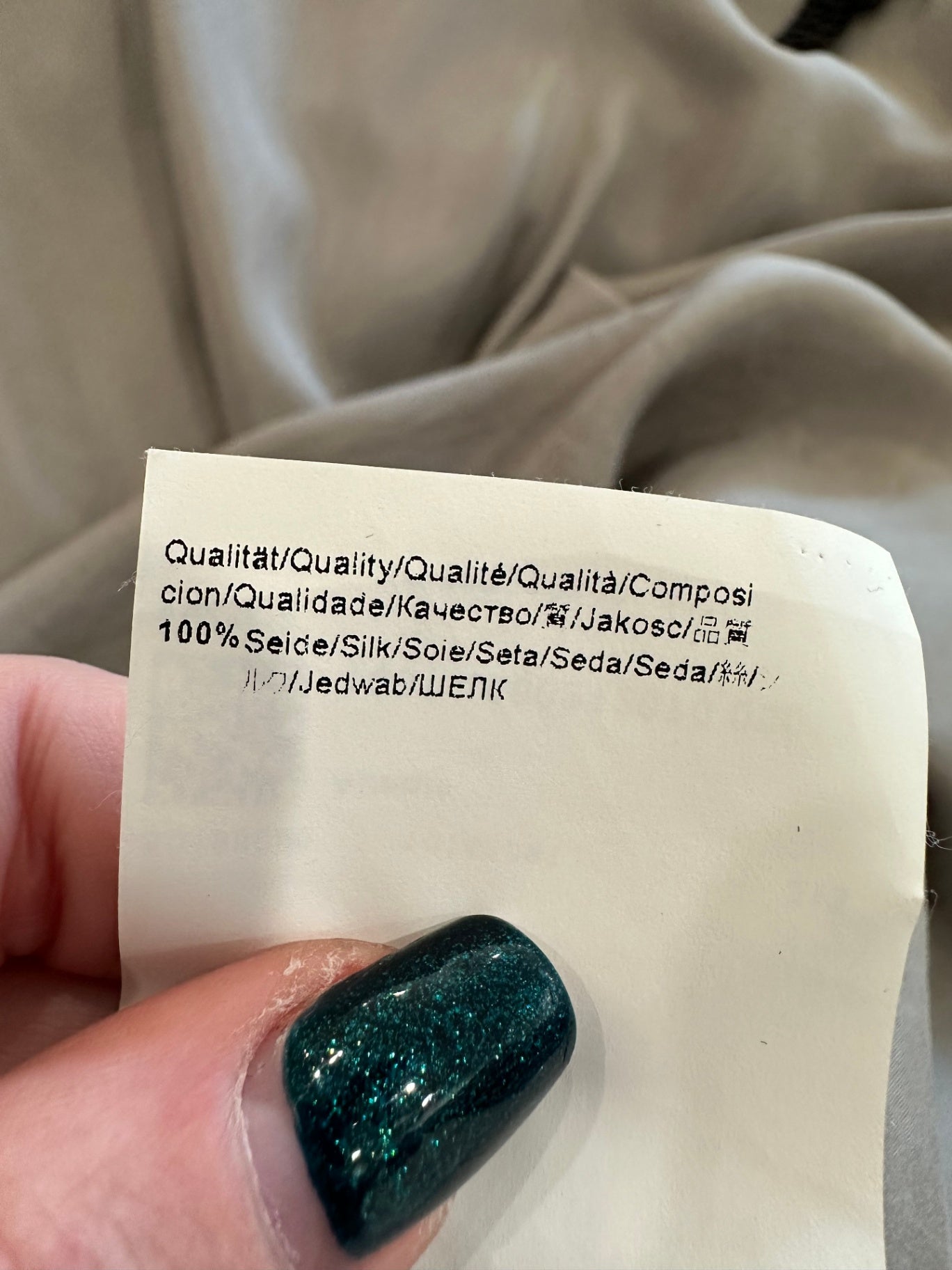 Hugo Boss (Orange Label) 100% Silk Grey Dress - Size Medium