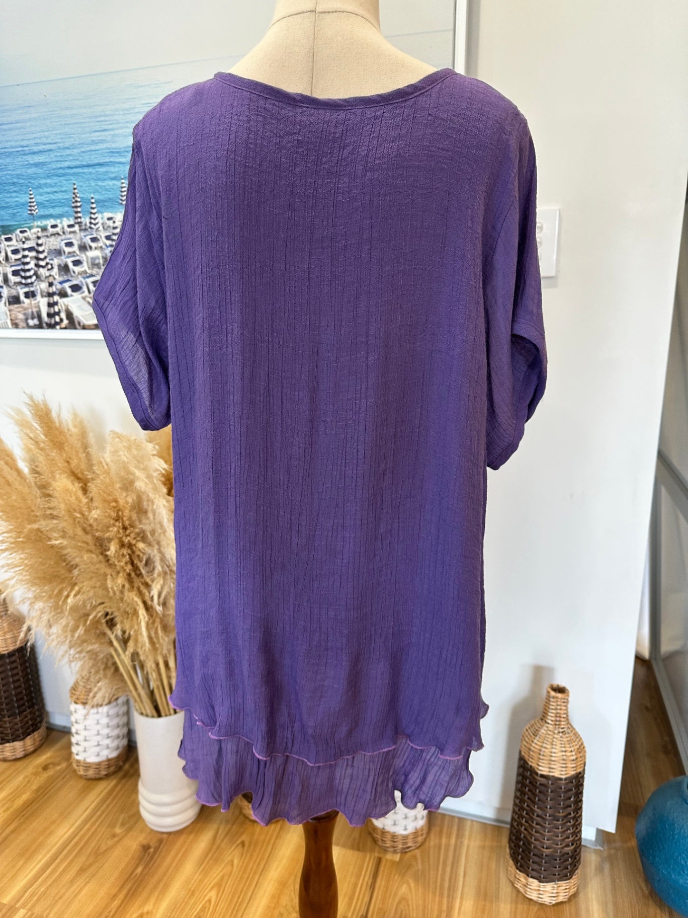 Wahine Blouse - Extra Large - Purple